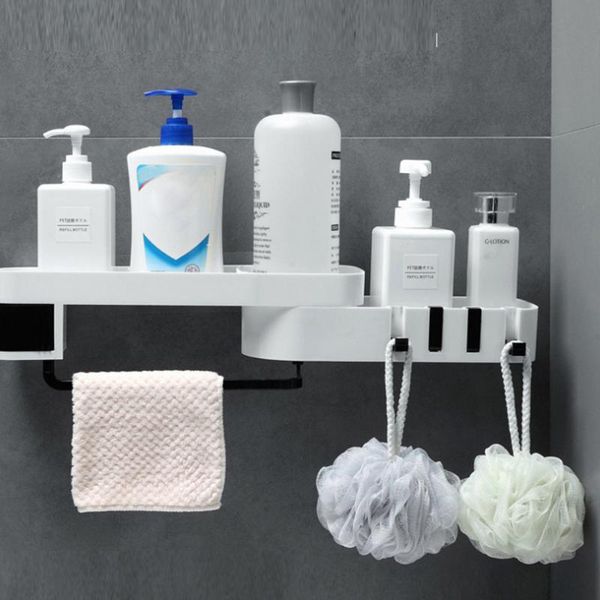 Bathroom storage shelf with seamless rotation and dual-tier design from TSH Shop