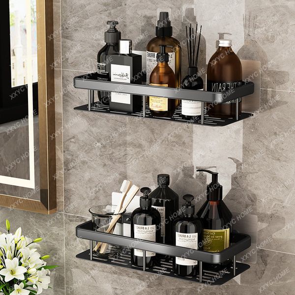 Bathroom wall-mounted shelf for organizing shampoo and makeup in shower corners