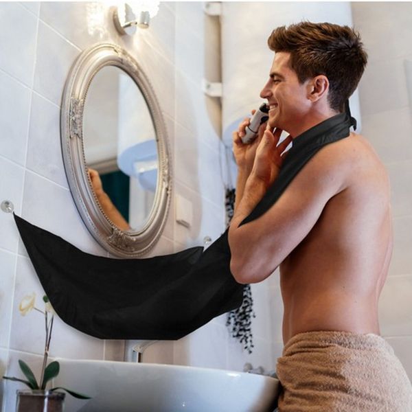 Beard Apron with Dual Suction Cups for Hair Dye and Trimming Protection