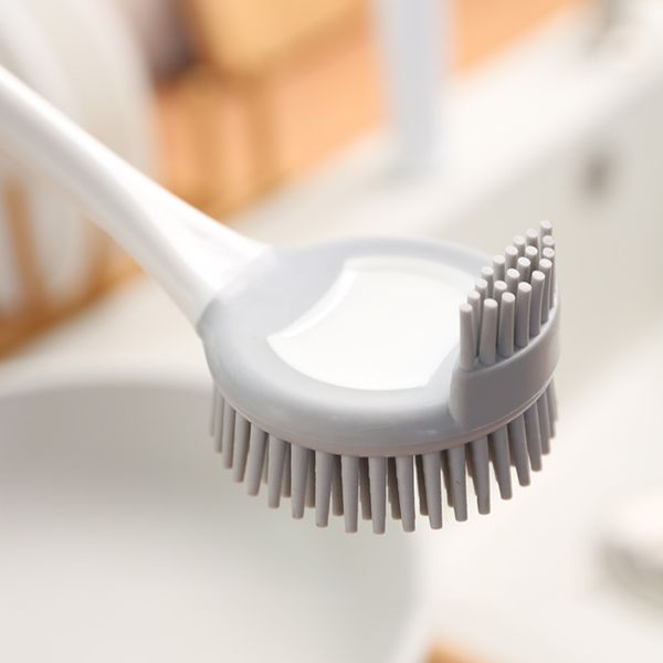 Brand new silicone pot brush for cleaning rice cookers and non-stick kitchen items, reusable and soft