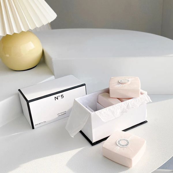 Brand pink number 5 soap - Les Savons fragrant bath bars, 5x75g solid perfume, quick delivery