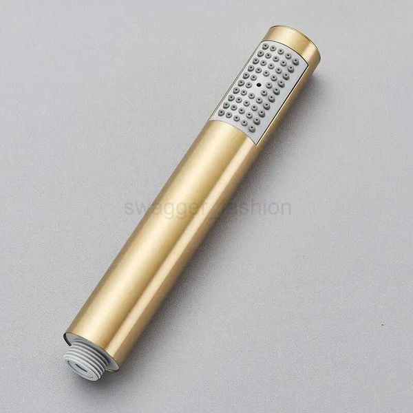 Brushed gold stainless steel high-pressure handheld shower head for luxurious rainfall experience in your bathroom