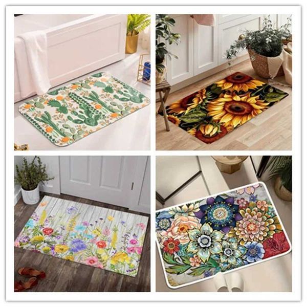 Cactus Bath Mat: Super absorbent, anti-slip diatomite rug for bathroom, kitchen, or shower decor