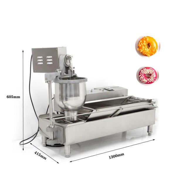 Commercial dual-row electric donut maker for sale, automatically adjusts between 110V and 220V