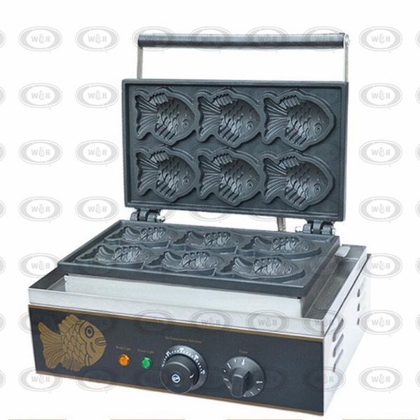 Commercial Electric Japan's 6-piece Taiyaki Waffle Maker creates mini fish-shaped cakes with ease