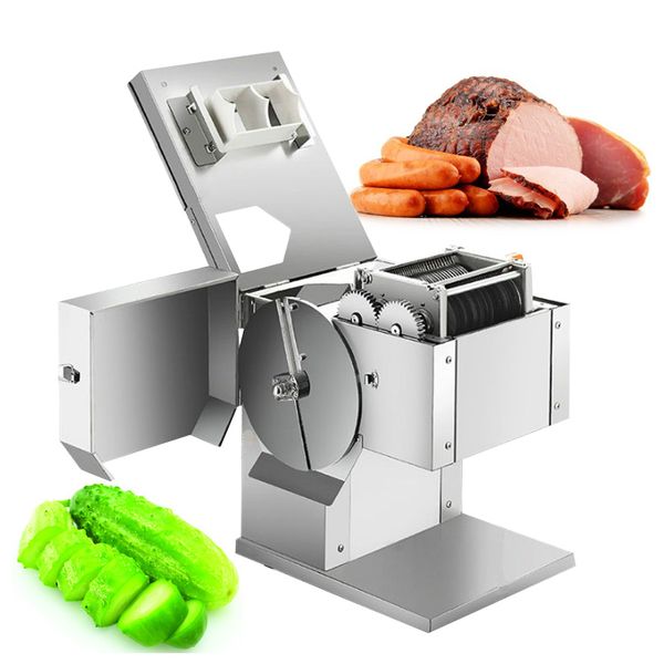 Commercial electric meat slicer for vegetables and fresh meat processing