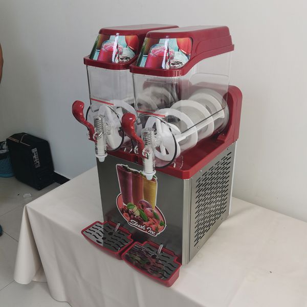 Commercial electric snow melting machine for slushies, single-tank cold drink and smoothie maker