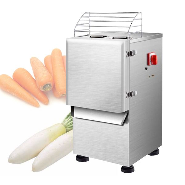 Commercial electric vegetable cutter for slicing melons, shredding radish, potato, onion, cabbage, and tomatoes