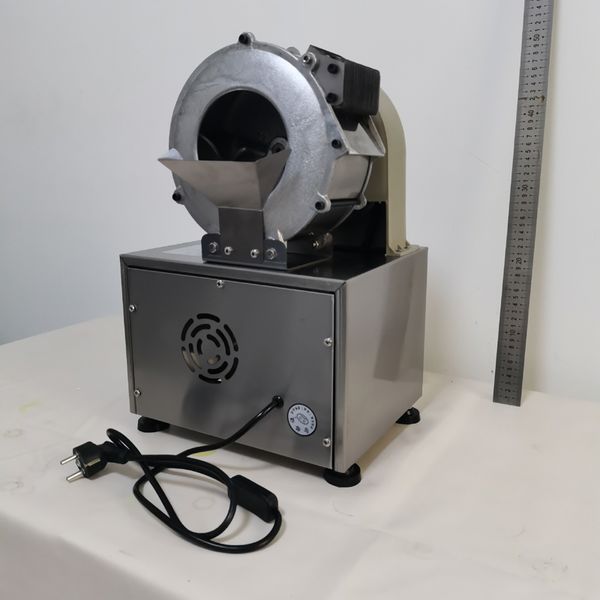 Commercial electric vegetable cutter for slicing potatoes, radishes, cucumbers and other produce