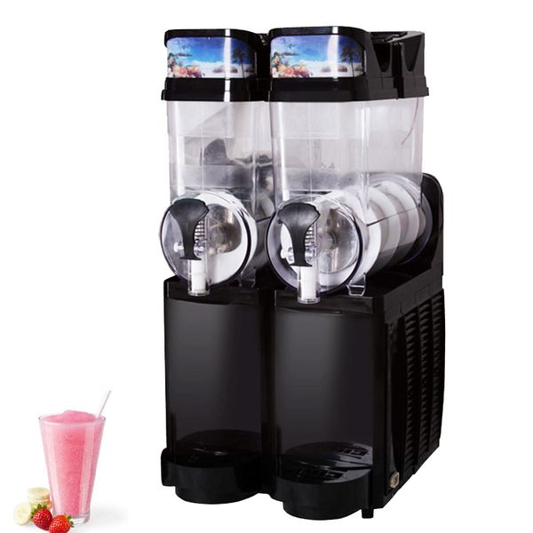 Commercial Slush Machine with Dual 15L Tanks for Ice Slush and Smoothies