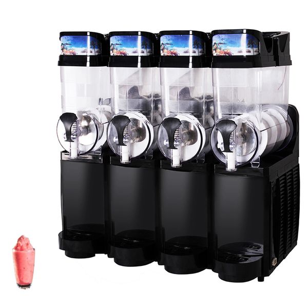 Commercial Slush Machine with Dual Tanks for Smoothies and Snow Melting