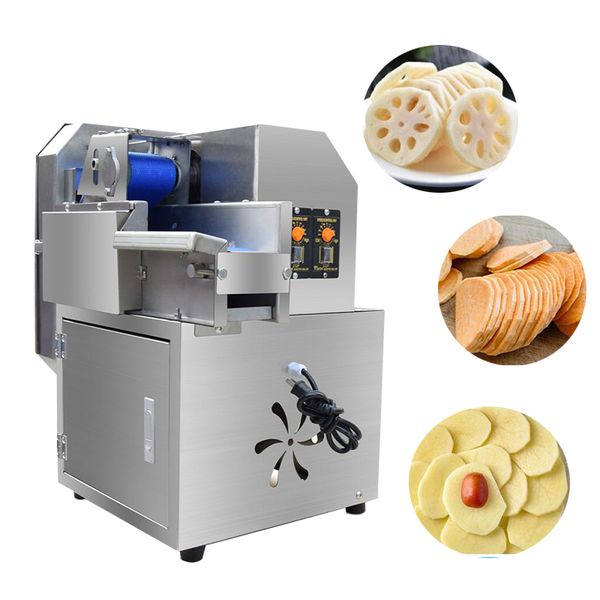 Commercial stainless steel electric vegetable slicer for potatoes and carrots