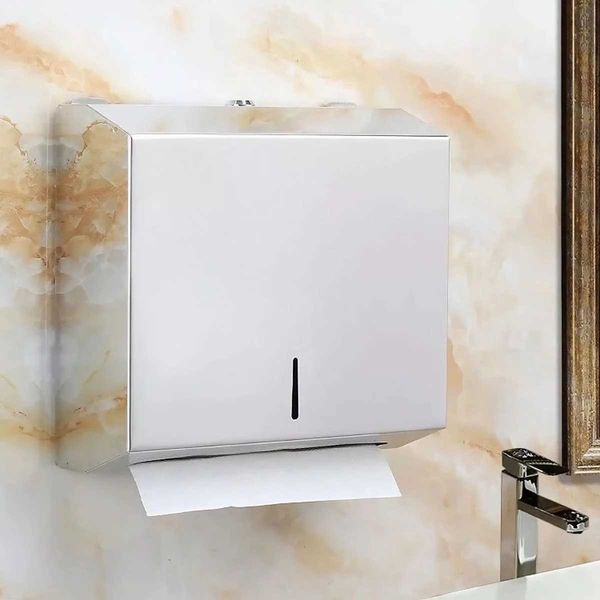 Commercial toilet tissue dispenser for bathroom and kitchen sponge storage