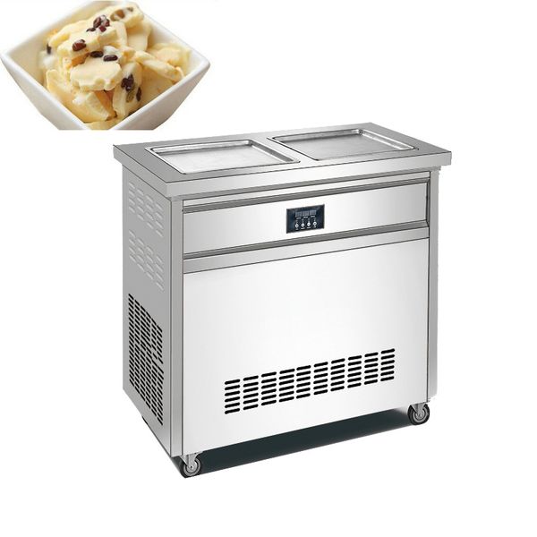 Commercial-grade fried yogurt machine for making rolled ice cream with 1000W power