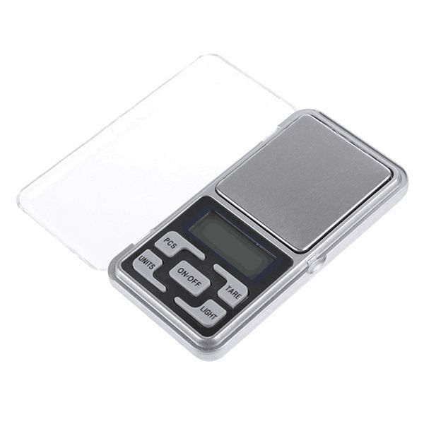Compact digital kitchen scale with precise 0.01g accuracy, featuring LCD display and retail packaging, available in 300g and 500g capacities