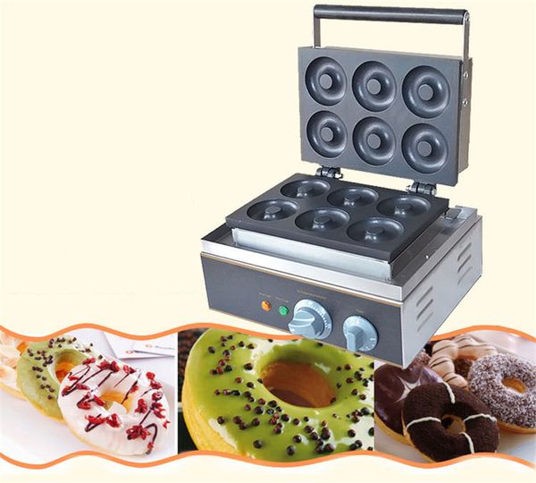 Compact electric donut maker with non-stick surface for commercial use, featuring free shipping