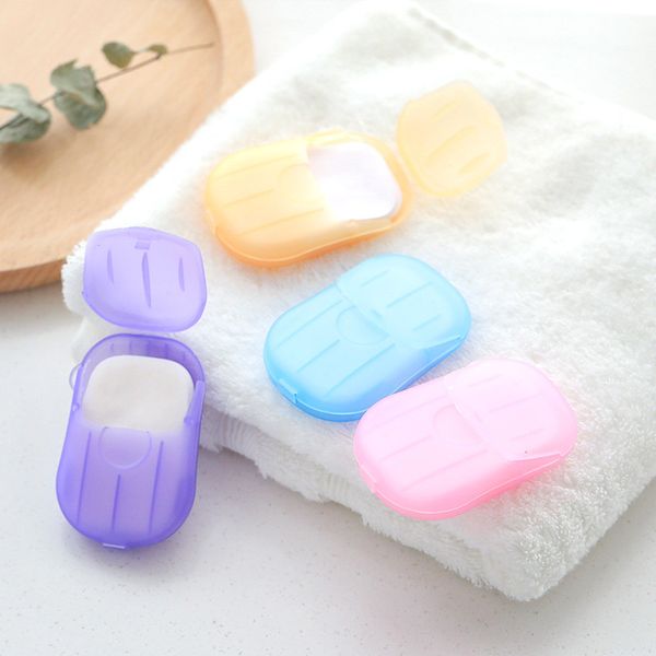 Compact scented soap sheets for outdoor hand washing on the go