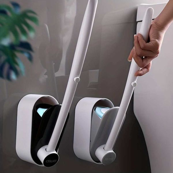 Convenient disposable toilet brush set perfect for dorms and essential household cleaning