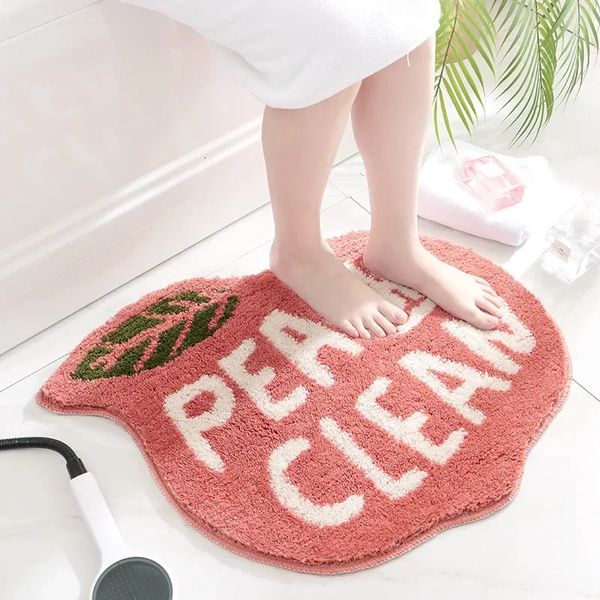 Creative Cartoon Fruit Doormat with Non-slip Flocking for Bathroom, Bedroom, or Doorway
