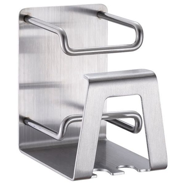 Creative stainless steel wall-mounted toothbrush holder set for bathroom organization