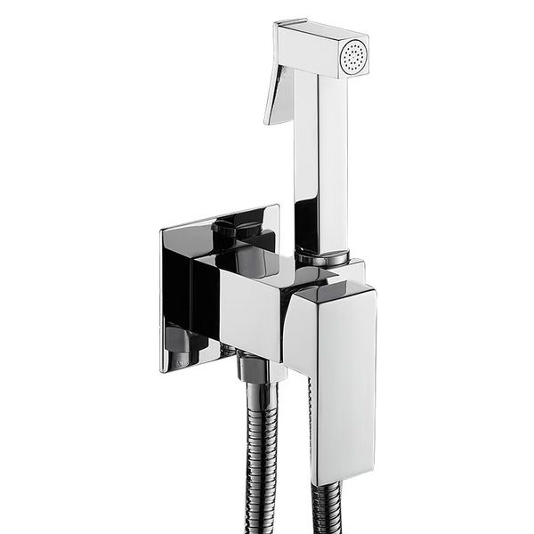 Cross-border toilet spray gun set with hot and cold copper water concealed mount