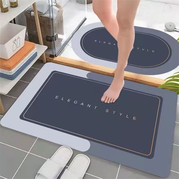 Customizable modern non-slip bathroom mat, plush and quick-drying, high-quality oil-resistant for kitchen or bath use