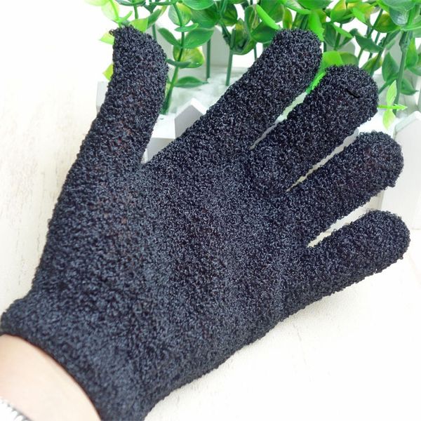Direct from manufacturers: 50pcs black exfoliating five-finger bath gloves for family use