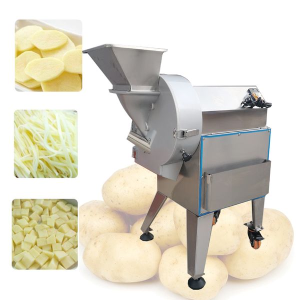 Electric commercial vegetable cutter for slicing, shredding, and dicing automatically