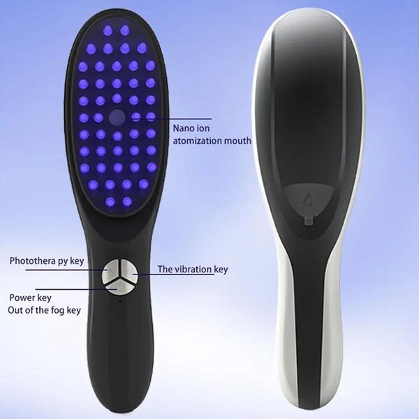 Electric Scalp Massager with Microcurrent Therapy, Anti-Hair Loss Features, and Red/Blue Light for Hair Nourishment