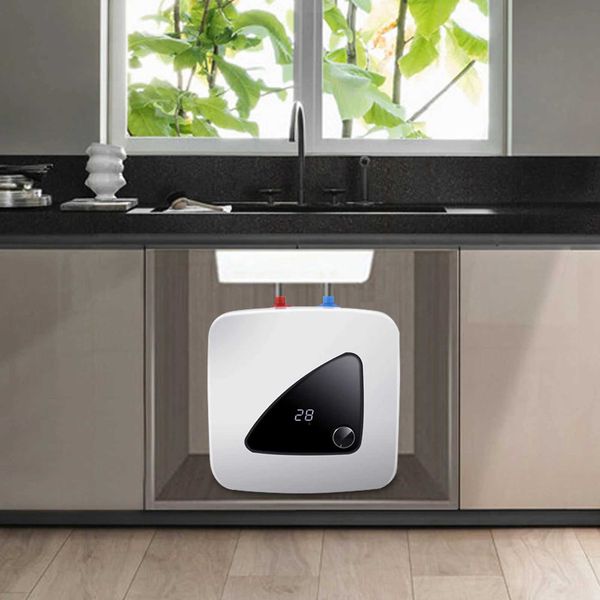 Electric Tankless Water Heaters: Digital Instant Hot Water Systems for Wall or Floor Mounting in Kitchens