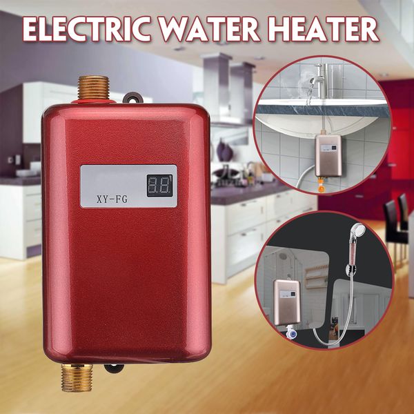 Electric tankless water heaters with temperature display, 110V/220V 38KW, universal for showers