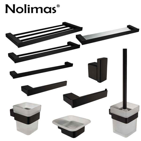 Electroplated stainless steel bathroom hardware set including toothbrush holder, paper holder, hook, and towel bar