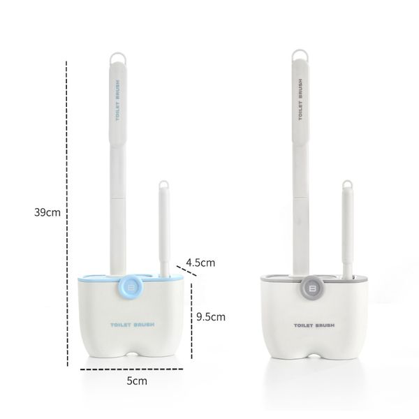 Ergonomic and comfortable toilet brush set for easy, effective cleaning