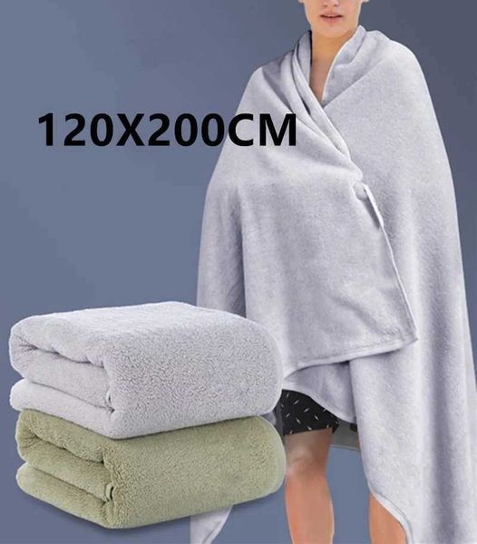 Extra large microfiber bath towel that's super absorbent, quick-drying, soft, and eco-friendly for men and women