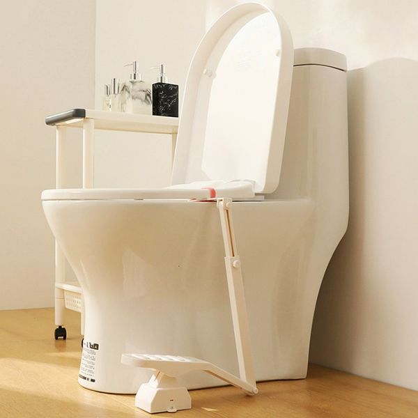 Foot-operated toilet lid lifter for hands-free bathroom convenience