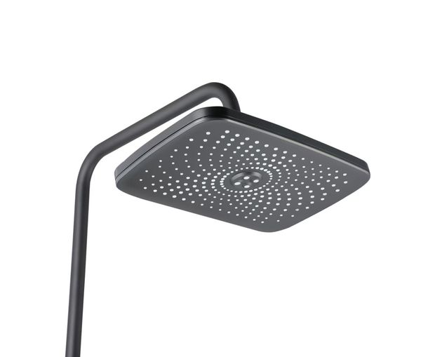 Full copper water-plated gun gray rain shower set with thermostatic control for home bathrooms