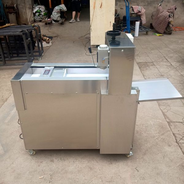 Fully automatic stainless steel CNC dual-cut meat slicer for high-efficiency beef and lamb roll production