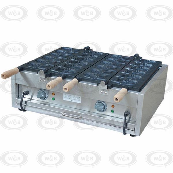 FY-1102A Professional Stainless Steel Taiyaki Iron with Nonstick Fish-Shaped Waffle Molds