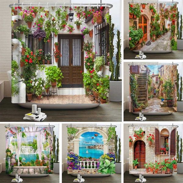 Garden Flowers Scenery Shower Curtains Bath Curtain Waterproof Bathroom Home Decor Washable Fabric Bathroom Screens Y240816

Waterproof floral garden shower curtains for bathroom decor, washable fabric screens Y240816