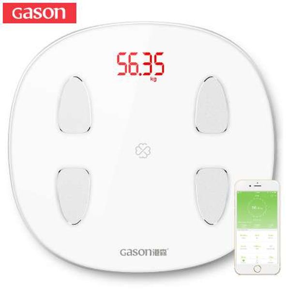 GASON S6 smart digital bathroom scale with Bluetooth app for Android/IOS measures weight and body fat scientifically