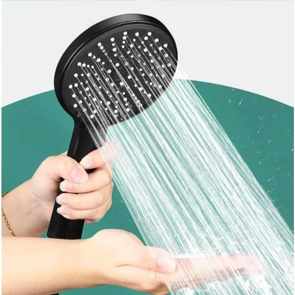 Handheld five-speed adjustable circular shower head with high pressure, water-saving silicone nozzles, model M241030