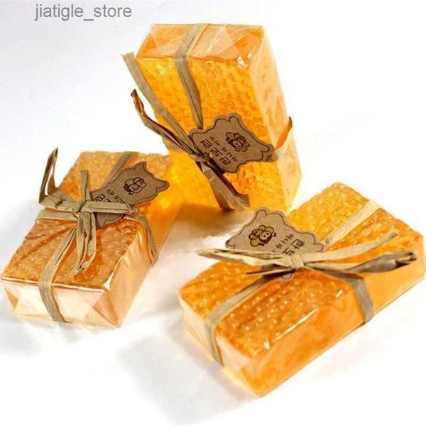 Handmade natural honey kojic acid soap for deep cleansing and skin brightening with glutathione and arbutin