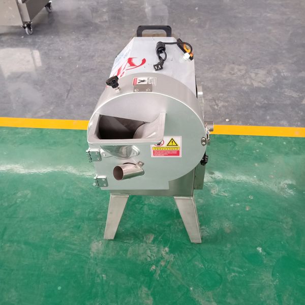 High-capacity 300-1000kg/h stainless steel vegetable cutter with spiral slicing function, 220V powered