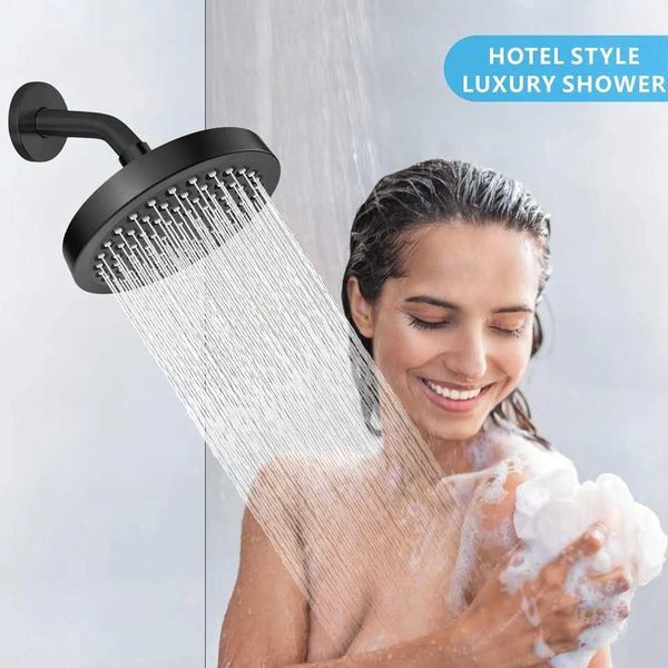 High-pressure rainfall showerhead with modern luxury design and boosted water flow