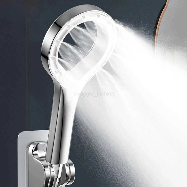 High-pressure shower head set with heart ring spray for enhanced bathroom experience