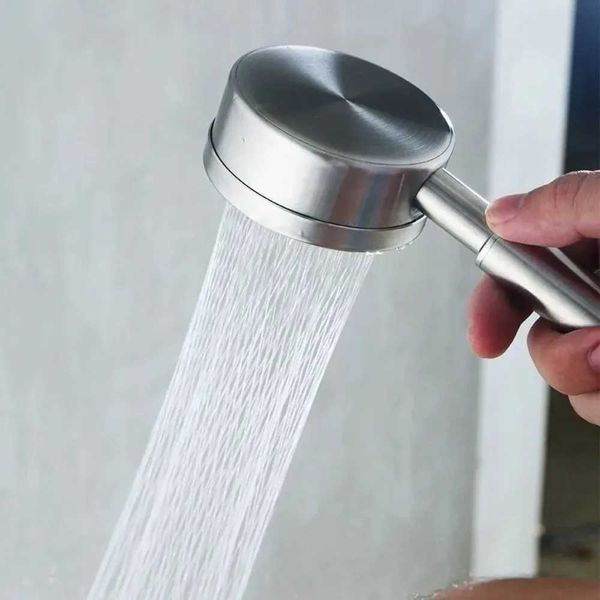 High-pressure wall-mounted stainless steel shower head with rain spray for bathrooms