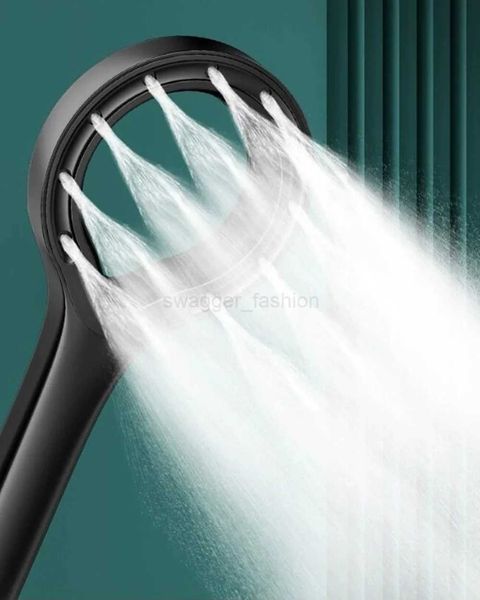 High-pressure water-saving shower head with rainfall and massage features for bathroom use