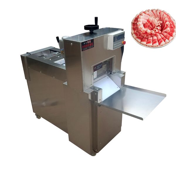 High-quality automatic CNC dual-cut meat slicer for lamb and beef rolls, 2200W electric power