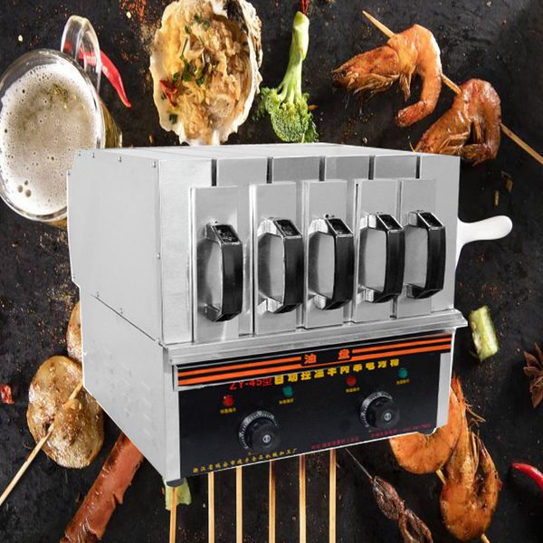 High-quality commercial electric BBQ grill for smoke-free, eco-friendly roasting of mutton, beef, and chicken kebabs