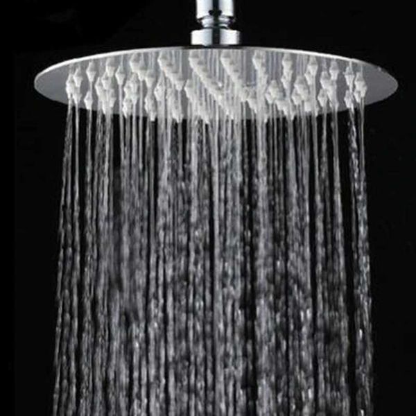 High-quality ultra-thin stainless steel waterfall shower heads in 10/8/6 inch sizes, featuring rainfall square and round designs for 2024